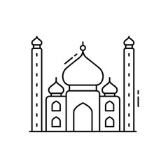 Taj Mahal vector icon