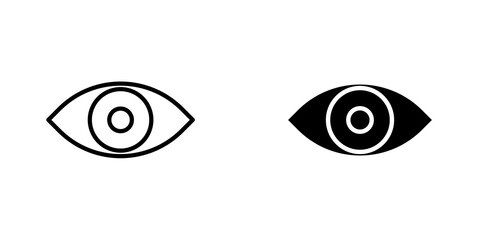 Eye Icon vector. liner and flat style icons set.