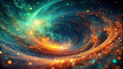 A Cosmic Tapestry of Glowing Dust and Swirling Nebulae,  Illuminated by the Distant Gleam of Stars