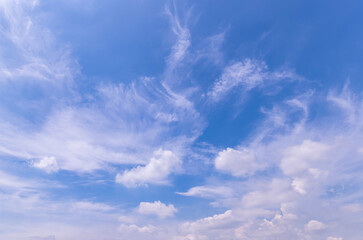 clear blue sky background,clouds with background, Blue sky background with tiny clouds. White fluffy clouds in the blue sky. 