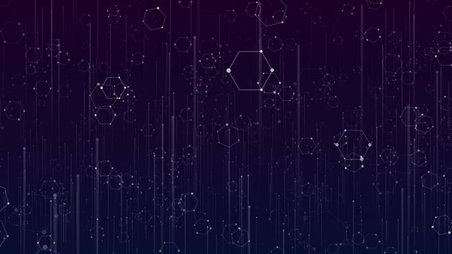 Blue futuristic chemical structural formulas Health care and science Medical innovation loop background design. Geometric abstract background with hexagons. Medicine, science and technology.