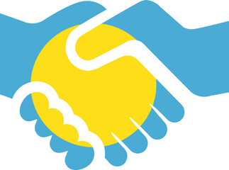 Palau Flag on Handshake icon