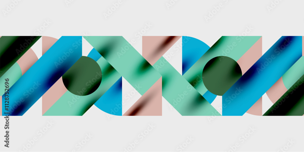 Aufkleber Vibrant abstract background circles with smooth gradients, creating a dynamic and modern design. Ideal for creative, tech, or contemporary-themed projects