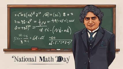 National Mathematics Day Vector illustration .December 22..