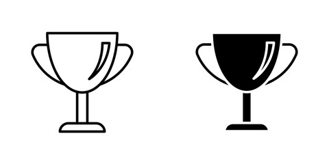 Trophy Icon vector. liner and flat style icons set.