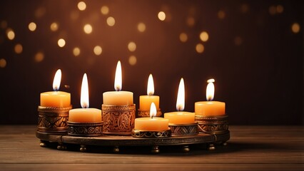 Obraz premium A flat lay image featuring a circular arrangement of small