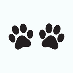 cat and dog paw icon vector.
