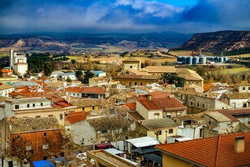 Obraz premium Edificaciones del pueblo de Huete , Cuenca , España.