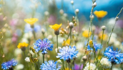 Fototapeta premium Blooming Wildflower Meadows: Nature's Vibrant Palette
