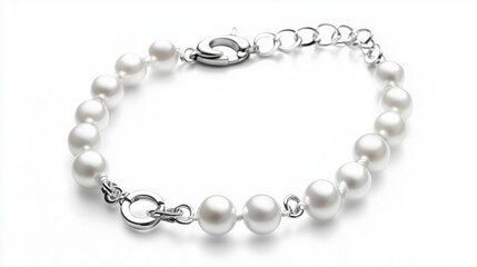 Obraz premium Elegant Pearl Bracelet: A Classic Accessory of Delicate Beauty and Refined Style