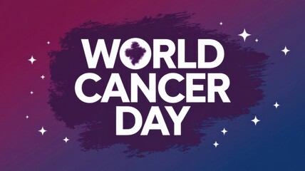 Typography Template for World Cancer Day with Health Promo Ribbon Illustration
World Cancer Day Health Promo Label and Awareness Ribbon Typography Design