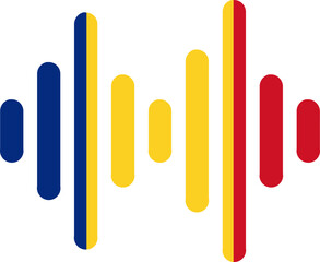 Romania flag on Audio Wave icon