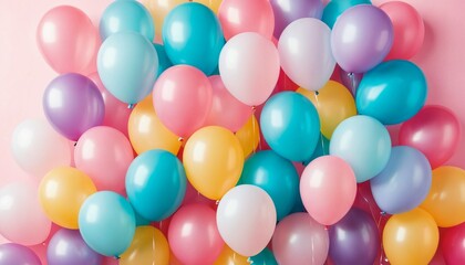 Bright balloon texture with a soft gradient for birthday party backdrop
