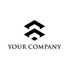 Very strong and modern house roof logo concept