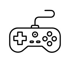 retro video game controller icon, national retro day line art, retro icon  - simple black line art icon of retro video game controller , for national retro day celebrations. retro vector art.