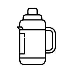 vintage thermos icon, national retro day line art, retro icon  - simple black line art icon of vintage thermos , for national retro day celebrations. retro vector art.