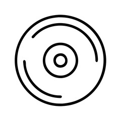 vinyl record icon, national retro day line art, retro icon  - simple black line art icon of vinyl record , for national retro day celebrations. retro vector art.