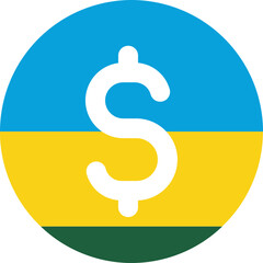 Rwanda Flag on US Dollars
