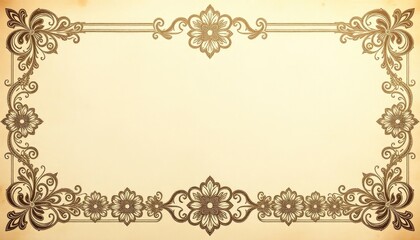 Naklejka premium vintage certificate design featuring intricate lace designs and subtle watercolor washes, certificate background, certificate border