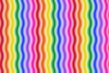 Vertical wavy lines in gradient rainbow colors, geometric pattern for background or wallpaper