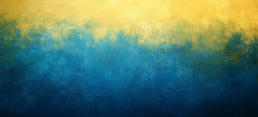 A blue and yellow gradient background with a grainy texture