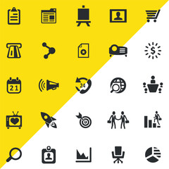 Icons for web and mobile applications set vector illustration.