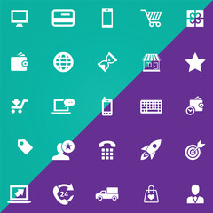 Icons for web and mobile applications set vector illustration.