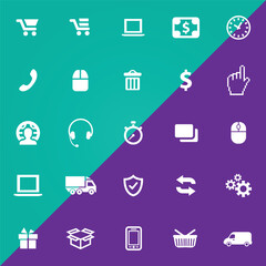 Icons for web and mobile applications set vector illustration.