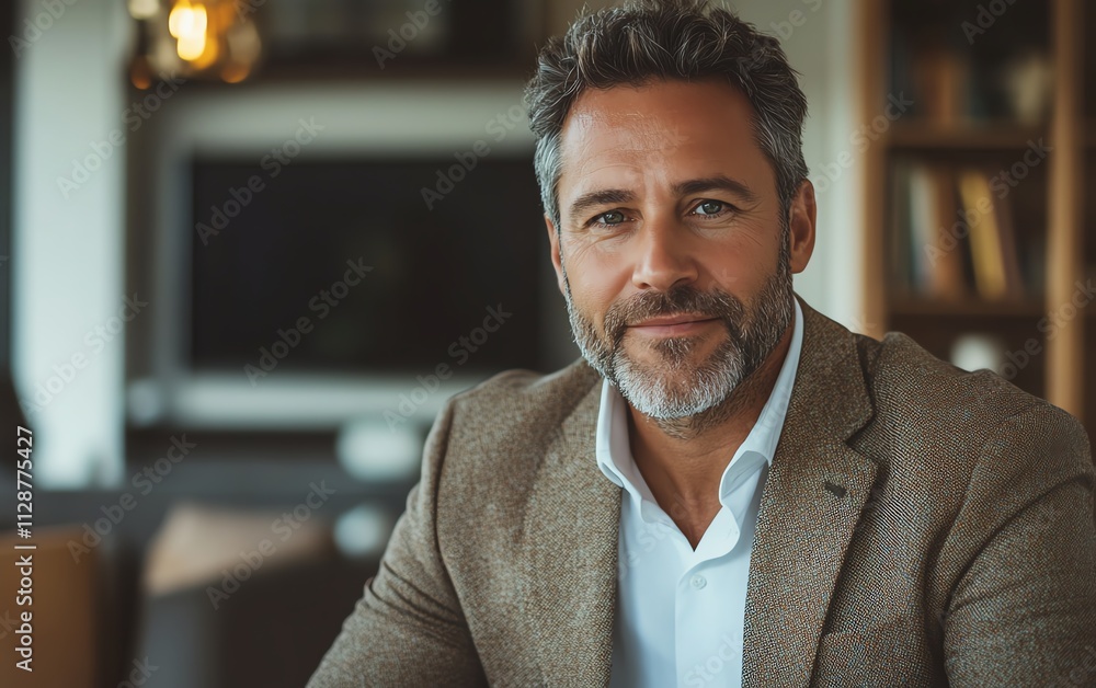 Poster A businessman navigating global digital networks, utilizing big data for digital marketing, finance, and banking, providing efficient online access and business solutions