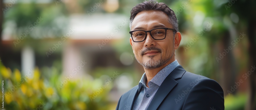 Fototapete a businessman using global internet connections for finance and banking, analyzing big data through 