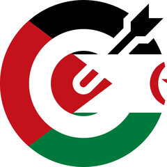 Sahrawi Arab Democratic Republic Flag on Target icon