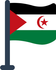 Sahrawi Arab Democratic Republic Flag Rounded