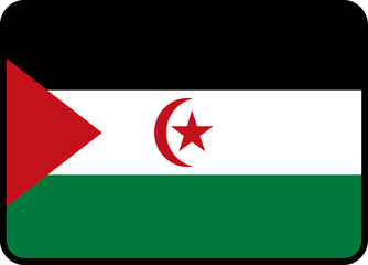 Sahrawi Arab Democratic Republic Flag Rounded Rectangle Icon