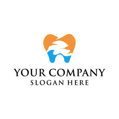 clean and simple dental health logo concept