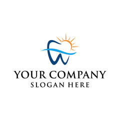 clean and simple dental health logo concept