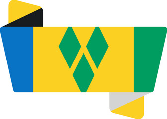 Folded Icon of Saint Vincent & The Grenadines Flag