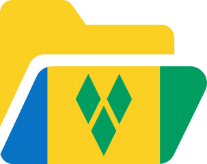 Folder Shape Of Saint Vincent & The Grenadines Flag