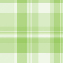 Quilted pattern check fabric, scratched tartan seamless vector. Contour plaid textile texture background in light and green colors.