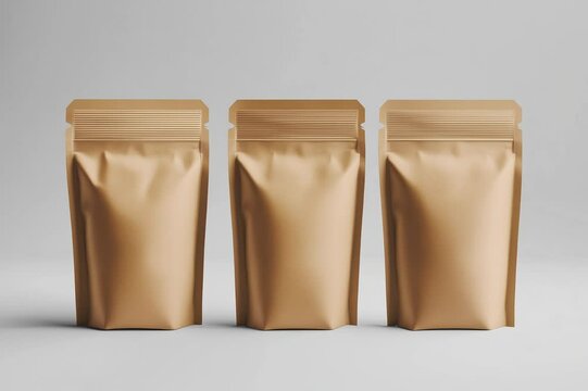 Stick pack. Blank sachet package mockup for coffee and tea isolated on white, paper food product pack. Vector coffee stickers templates, packaging for biscuits, sugar sticks	