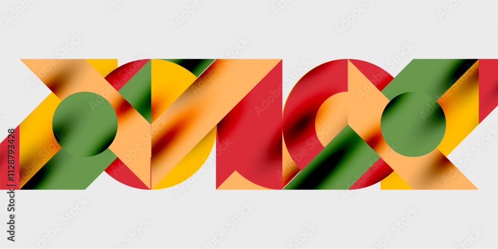 Poster Vibrant abstract background circles with smooth gradients, creating a dynamic and modern design. Ideal for creative, tech, or contemporary-themed projects