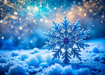 Captivating Winter Blue Snowflakes Textured Background Wallpaper Perfect for Holiday Decor and Seasonal Copyspace Needs in a Frosty Atmosphere