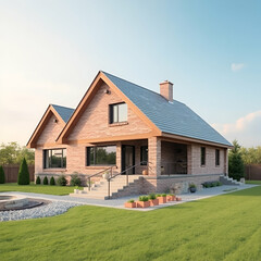 Fototapeta premium house on the hill