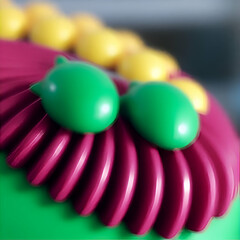 easter eggs on a green background