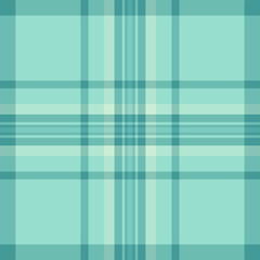 Woman textile seamless tartan, production pattern background texture. Magazine vector fabric check plaid in teal and light colors.