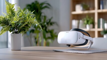 Minimalist VR Headset and Controllers Setup for Educational Purposes