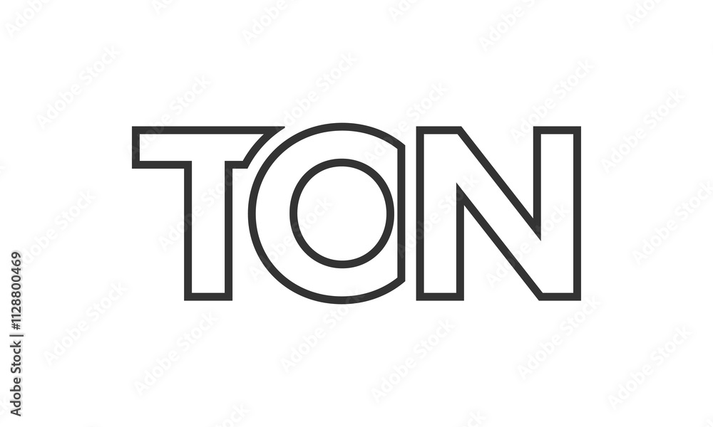Poster ton logo design template with strong and modern bold text. initial based vector logotype featuring s
