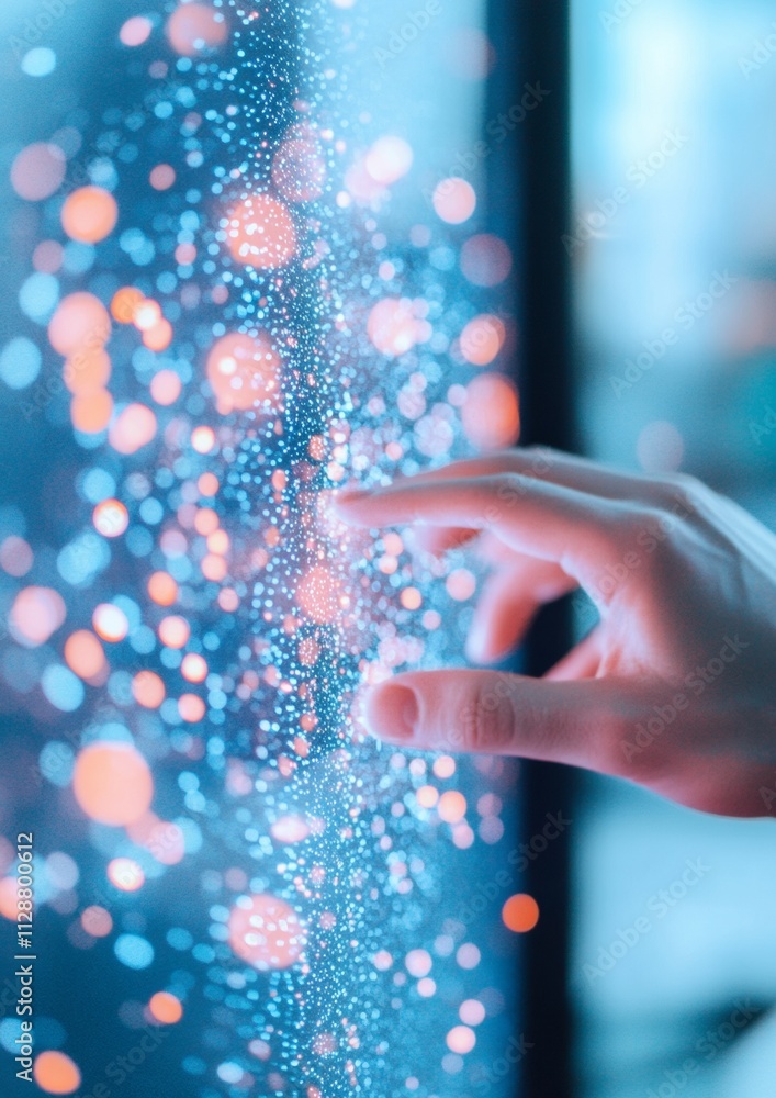 Leinwandbilder futuristic visualization of data interaction with holographic interface