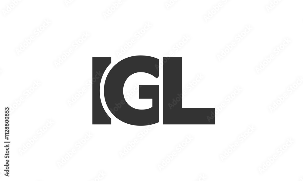 Poster igl logo design template with strong and modern bold text. initial based vector logotype featuring s