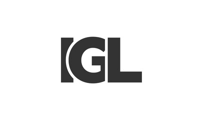 IGL logo design template with strong and modern bold text. Initial based vector logotype featuring simple and minimal typography. Trendy company identity.