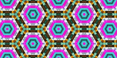 Abstract Kaleidoscope Geometry Psychedelic Art Pattern Background Wallpaper